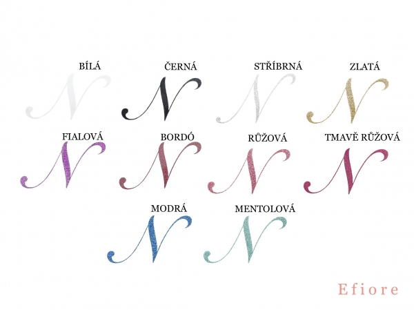 Saténový bílý župan s glitrovým nápisem