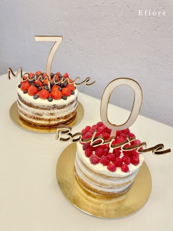 Dřevěný přírodní zápich do dortu Mamince - velký