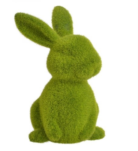 flokovaný zajíček 20,5 cm - zelená