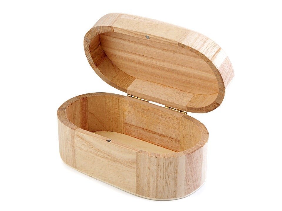 Dřevěná krabička k dozdobení - Ovál