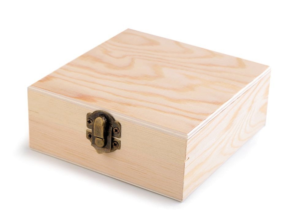Dřevěná krabička k dozdobení - čtverec 
