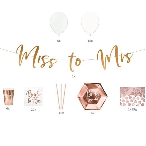 Párty set Rozlučka se svobodou, rose gold