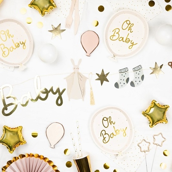 Talířky papírové Balónek Oh Baby 