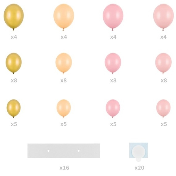 Love party – Srdce Girlanda s rámem, růžové