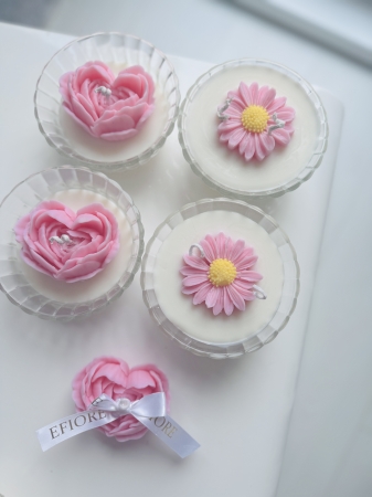 Sójová svíčka ve skle Pivoňka 