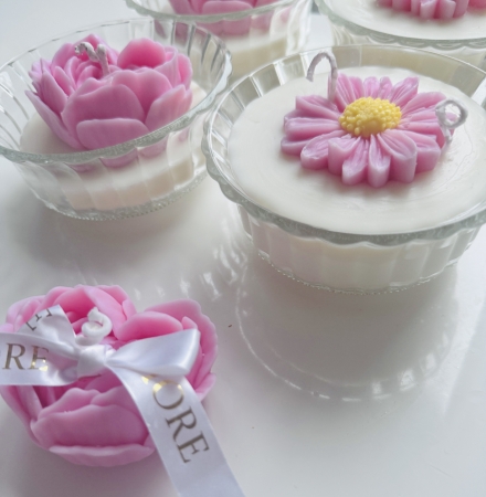 Sójová svíčka ve skle Pivoňka 