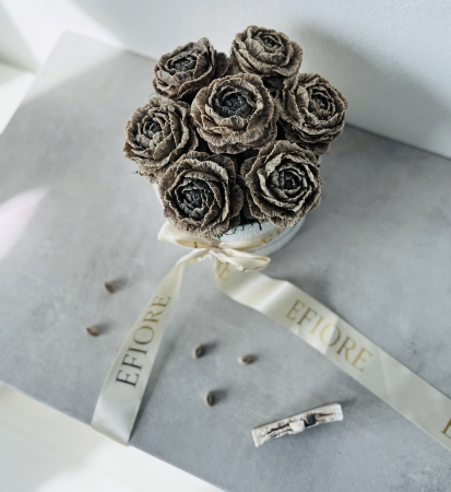 Kávové mýdlové pivoňky v boxu