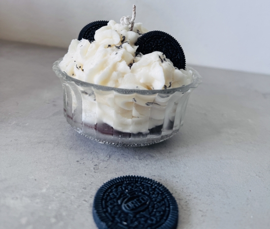 Oreo šlehaná sójová svíčka