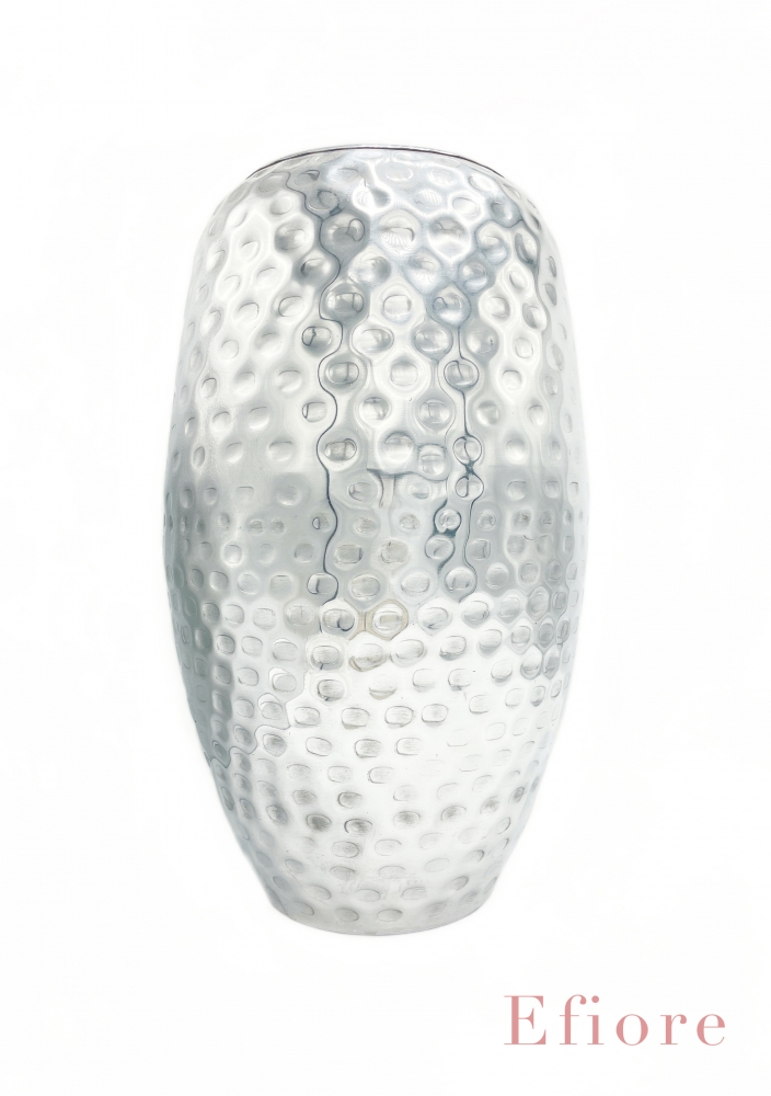 Stříbrná kovová váza - velká