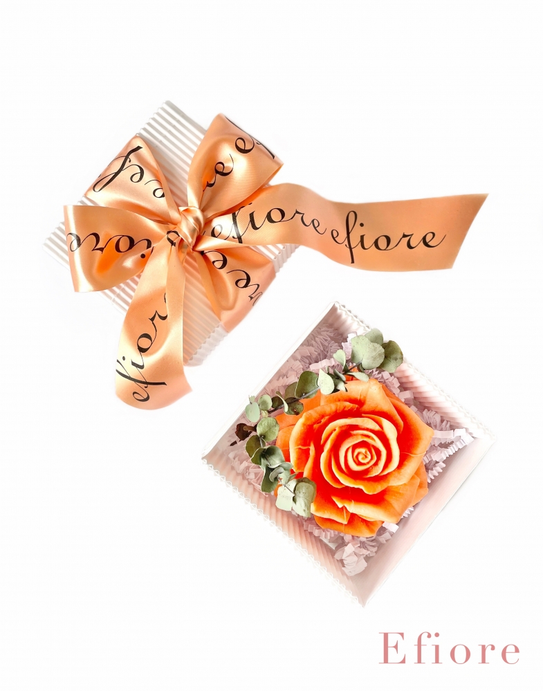 Dárkové balení mýdlového květu růže - oranžový