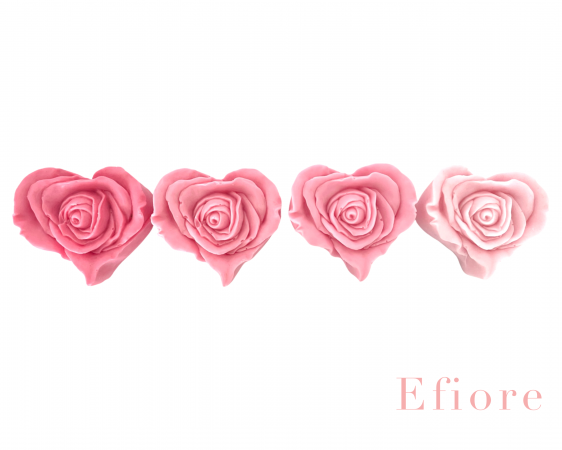 Dárkové balení růží ve tvaru srdce - v odstínech růžové