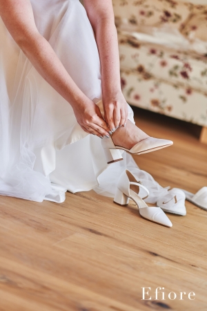 Pantoflíčky pro nevěstu s glitrovou iniciálou ,,N"