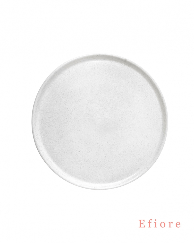 Betonový dekorační talíř - bílý/průměr 27 cm
